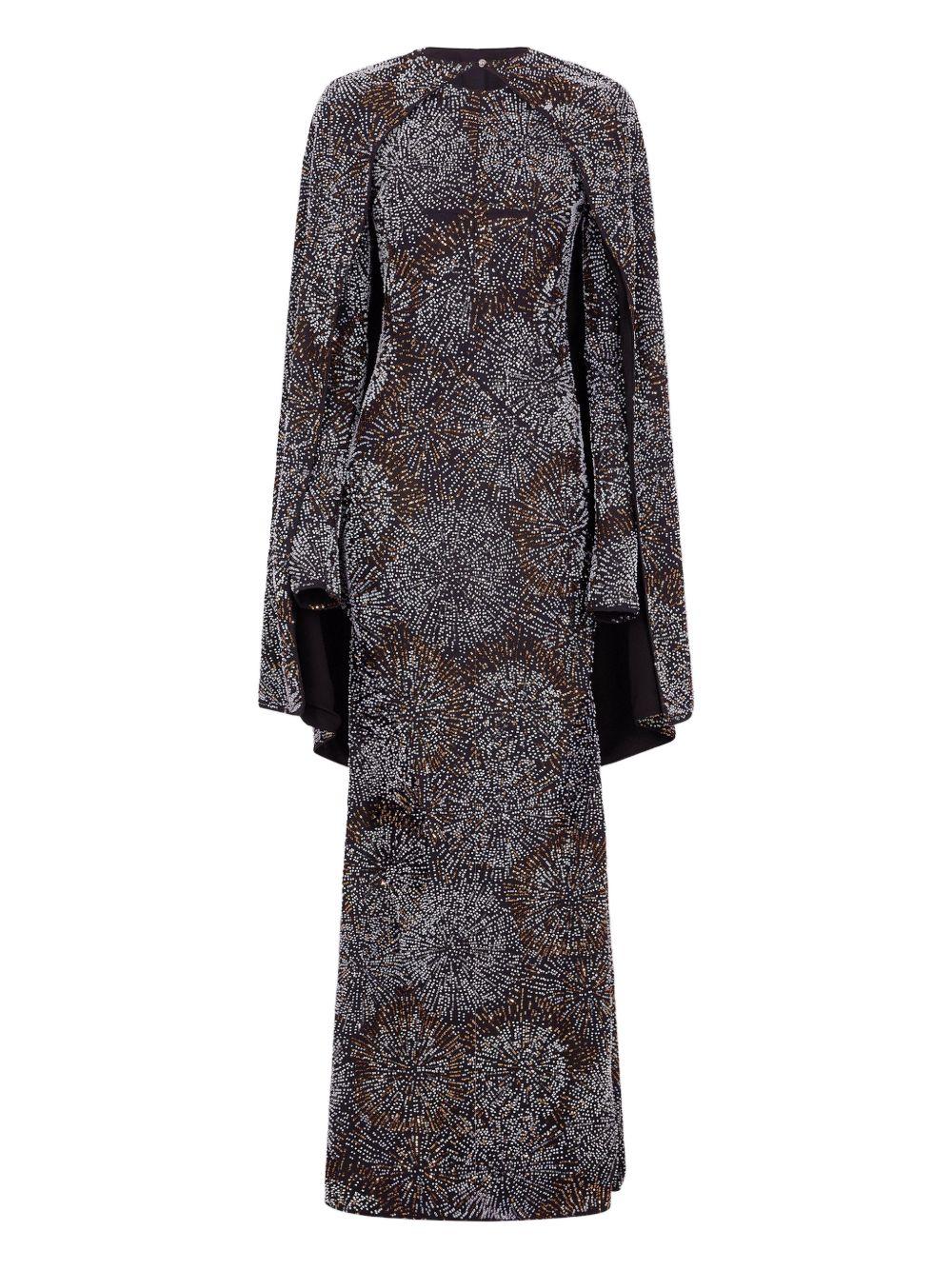 Abito con perline in nero Rabanne - donna 