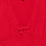 Canotta in maglia con dettaglio a fiocco in rosso Shushu/tong - donna 