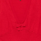 Canotta in maglia con dettaglio a fiocco in rosso Shushu/tong - donna 