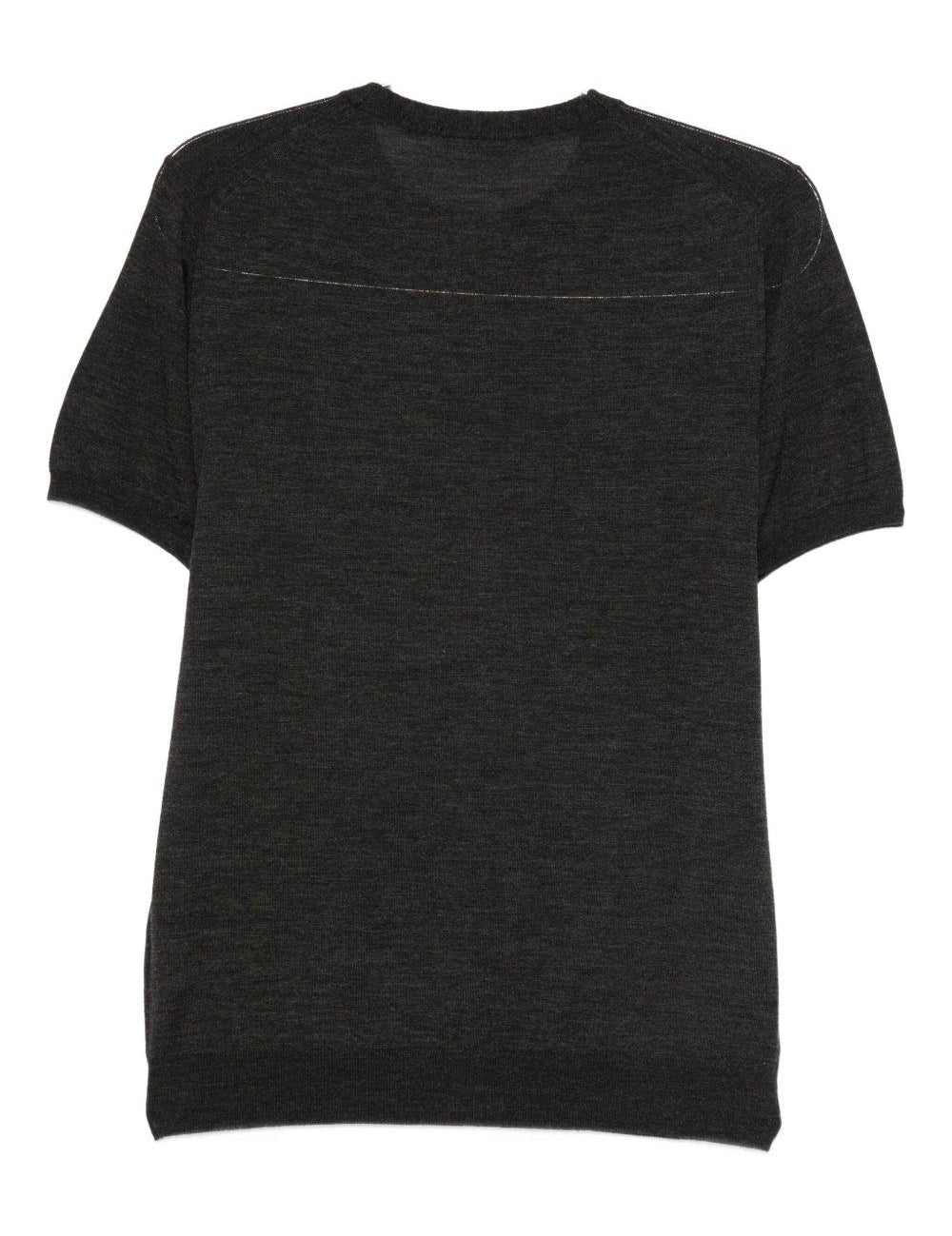 T-shirt girocollo in grigio Kangra - uomo 