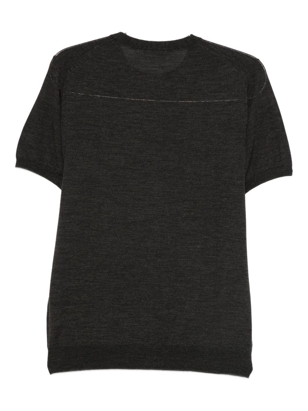 T-shirt girocollo in grigio Kangra - uomo 