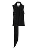 Lavallière Top with Scarf in Black
