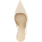 Décolleté in pelle con punta monile in bianco Brunello cucinelli - donna 