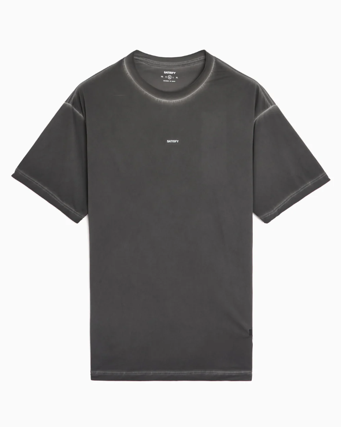 T-shirt girocollo in grigio Satisfy - unisex 