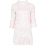 Abito mini con ruches in rosa chiaro GONGDID DESIGN - donna 