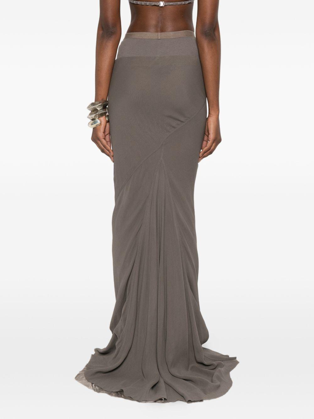 Gonna maxi coda in grigio Rick owens - donna 