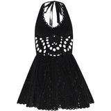 Abito corto sandlight in nero charo ruiz - donna 