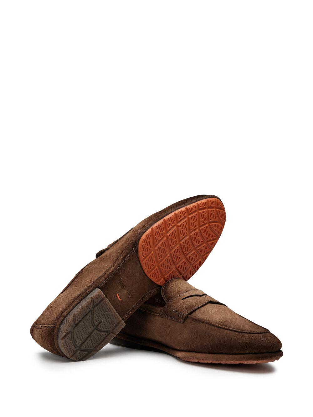 Mocassini penny Carlo in marrone Santoni - uomo 
