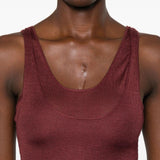 Abito lungo girocollo in marrone Aya Muse - donna 
