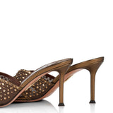 Mules crystal lover in marrone Aquazzura - donna 