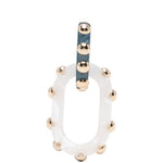 Orecchini con decorazione ovale a forma di nefertiti in bianco La double j - donna 