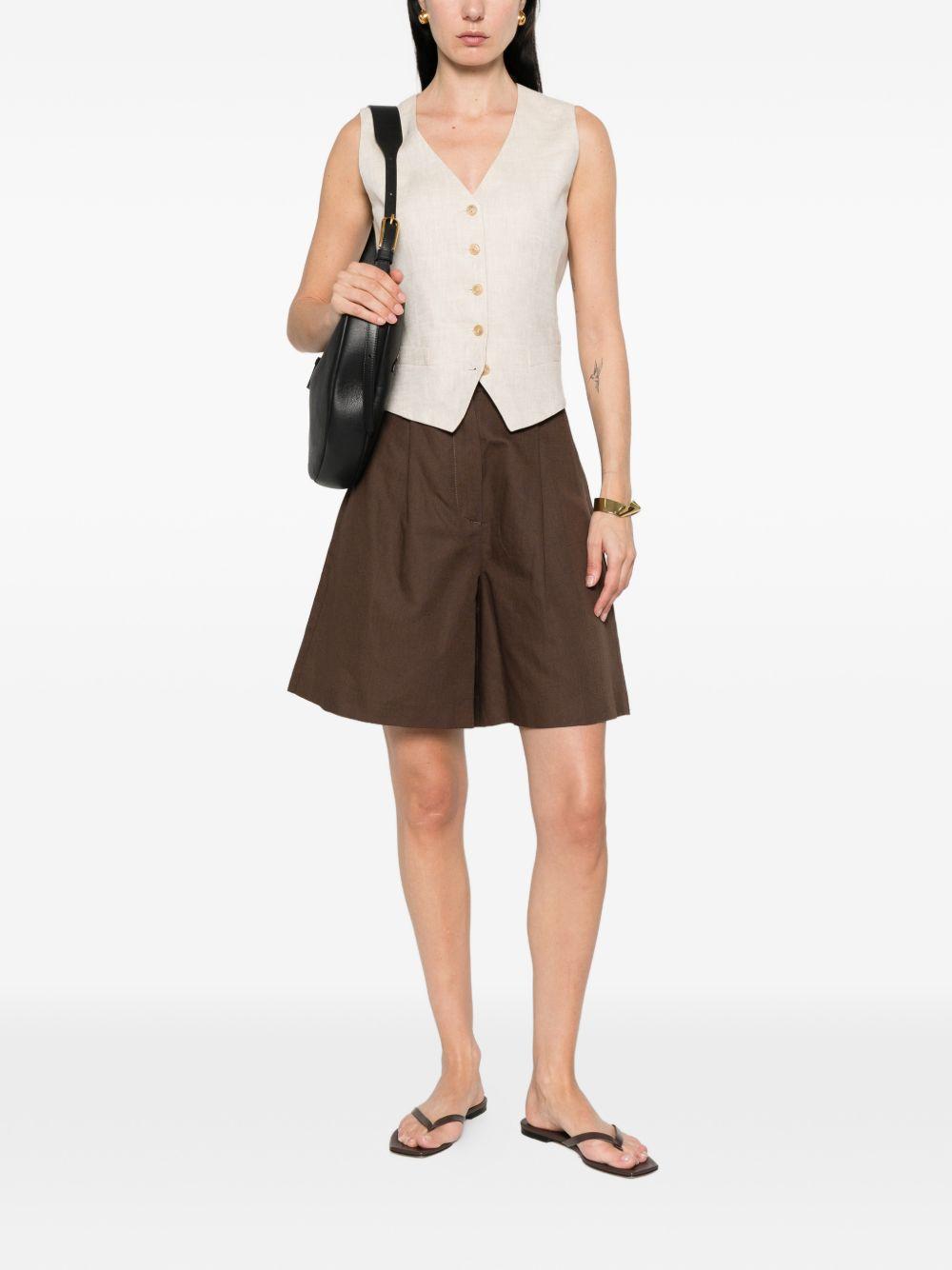 Pantaloncini a pieghe ECUBA in marrone Maxmara weekend - donna 