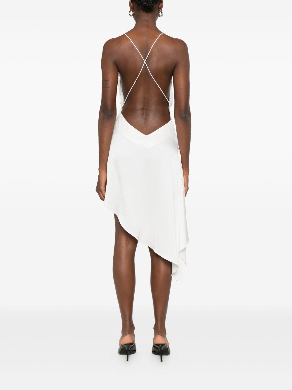 Abito asimmetrico con pizzo in bianco Alex perry - donna 