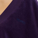 Felpa con scollo a V in viola The attico - donna 