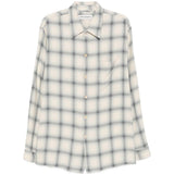 Camicia a quadri in beige e blu Our legacy - uomo 