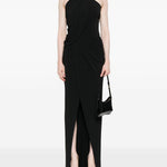 Abito lungo con scollo halter in nero Amen - donna 