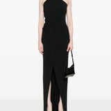Abito lungo con scollo halter in nero Amen - donna 