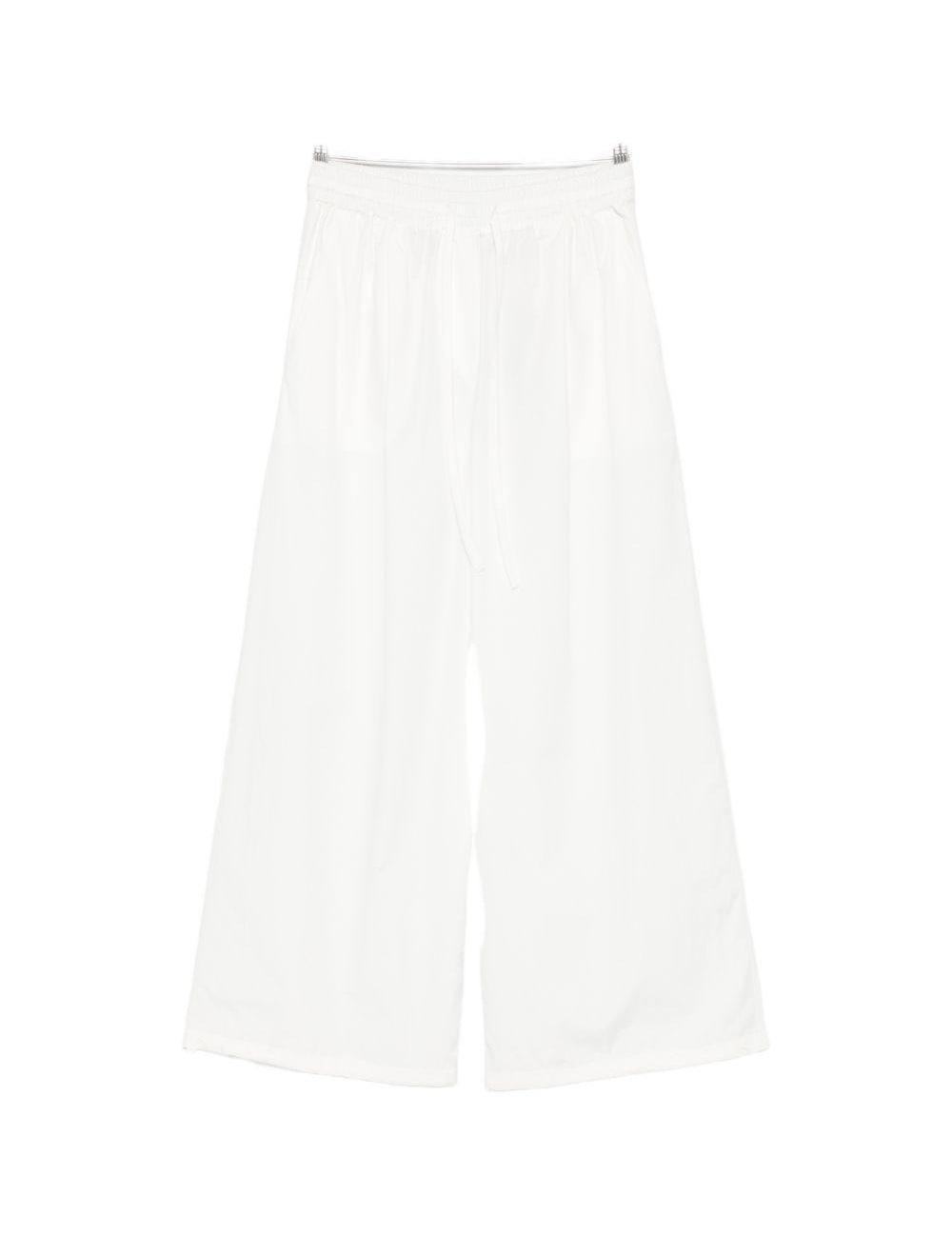 Pantaloni a gamba larga con coulisse in bianco Maxmara weekend - donna 