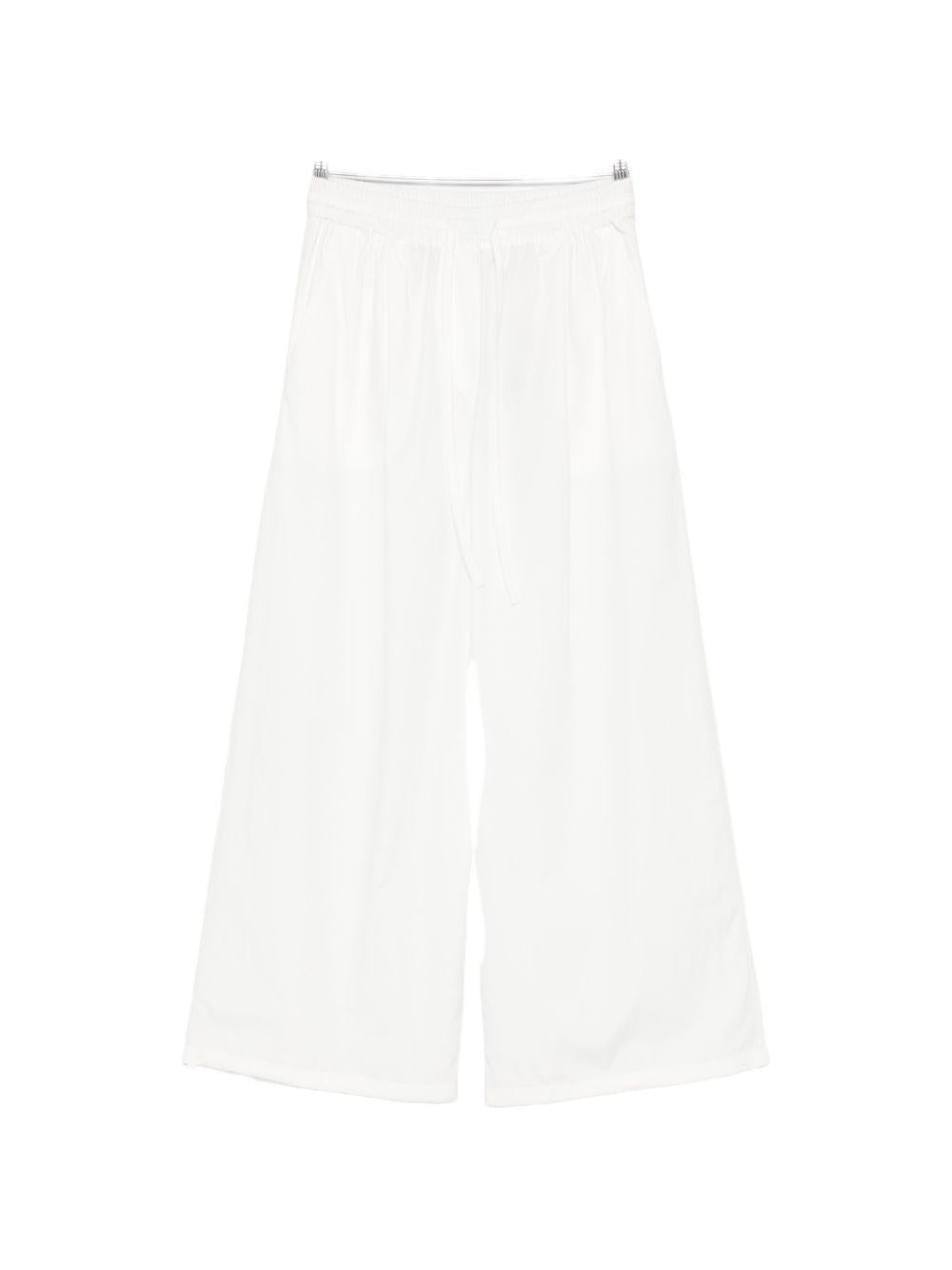 Pantaloni a gamba larga con coulisse in bianco Maxmara weekend - donna 
