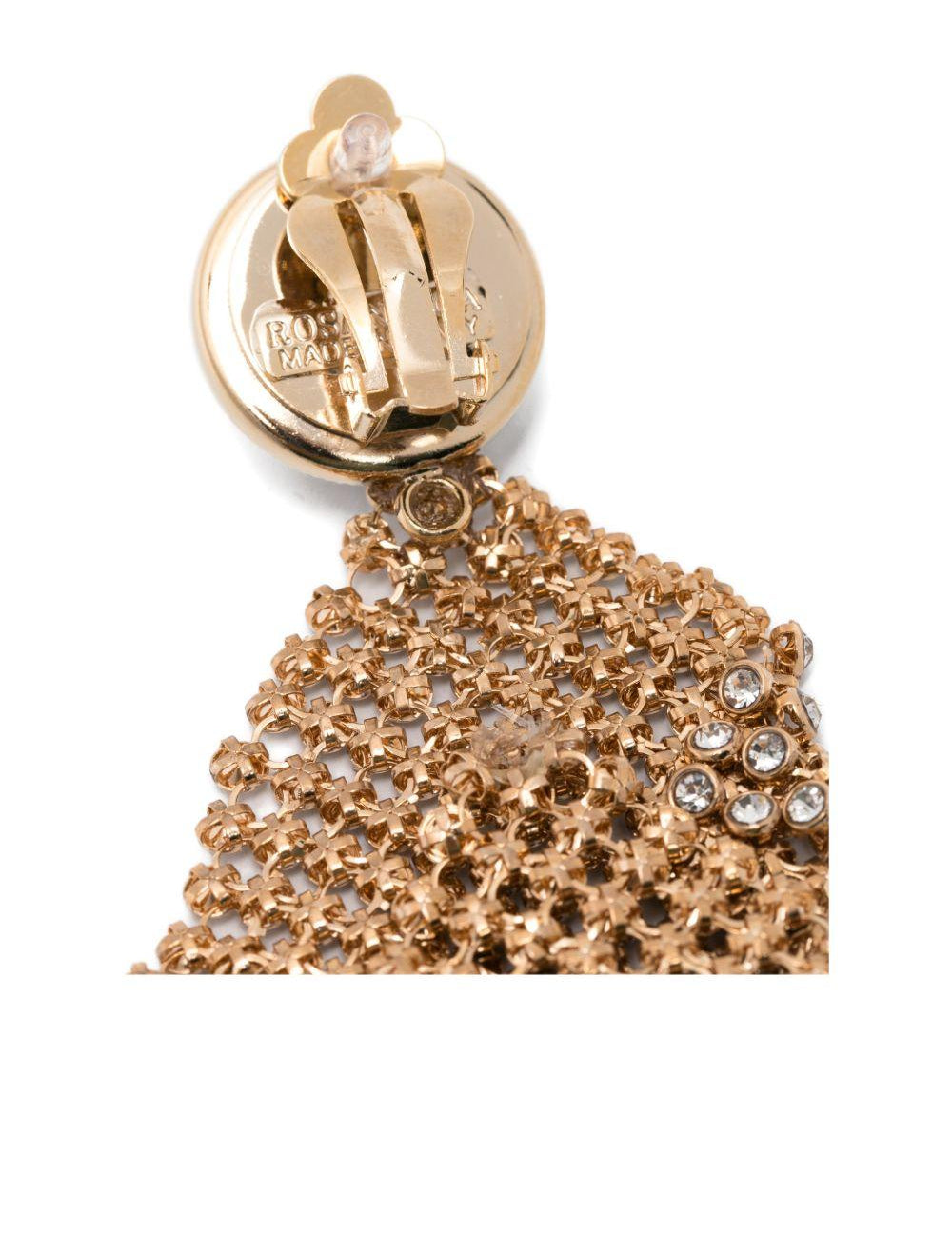 Orecchini in maglia mettalica con perle frizz in oro Rosantica - donna 