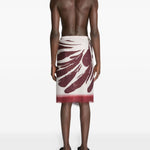Sarong con stampa astratta in borgogna Dries van noten - uomo 