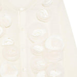 Cardigan con ricami floreali in bianco Comme des garcons comme des garcons  - donna 