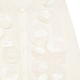 Cardigan con ricami floreali in bianco Comme des garcons comme des garcons  - donna 