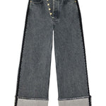 Jeans a gamba larga in grigio Ganni - donna 