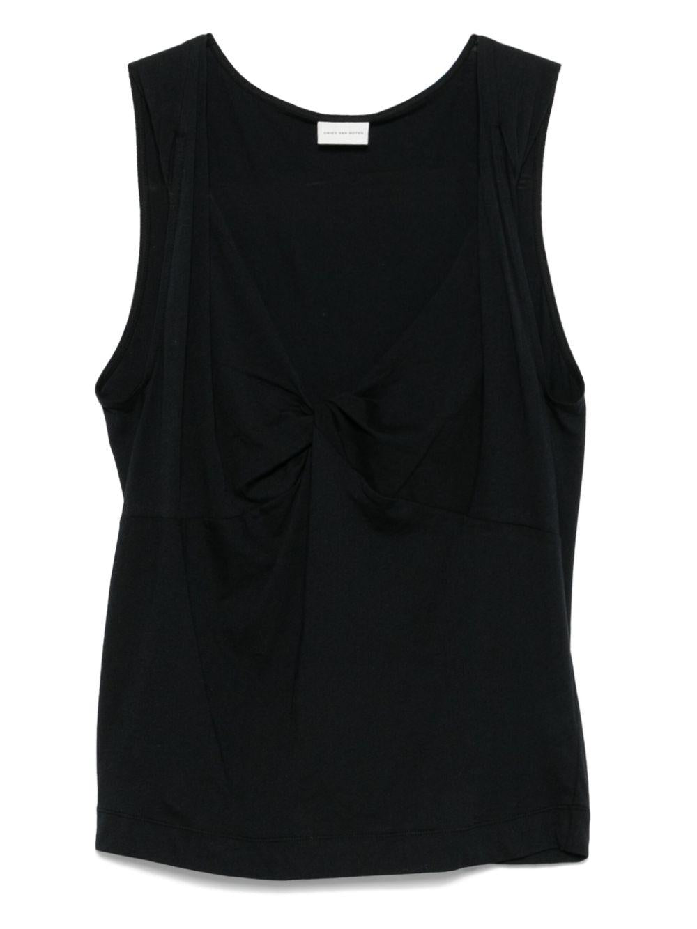 Top Hantex in nero Dries Van Noten - donna 