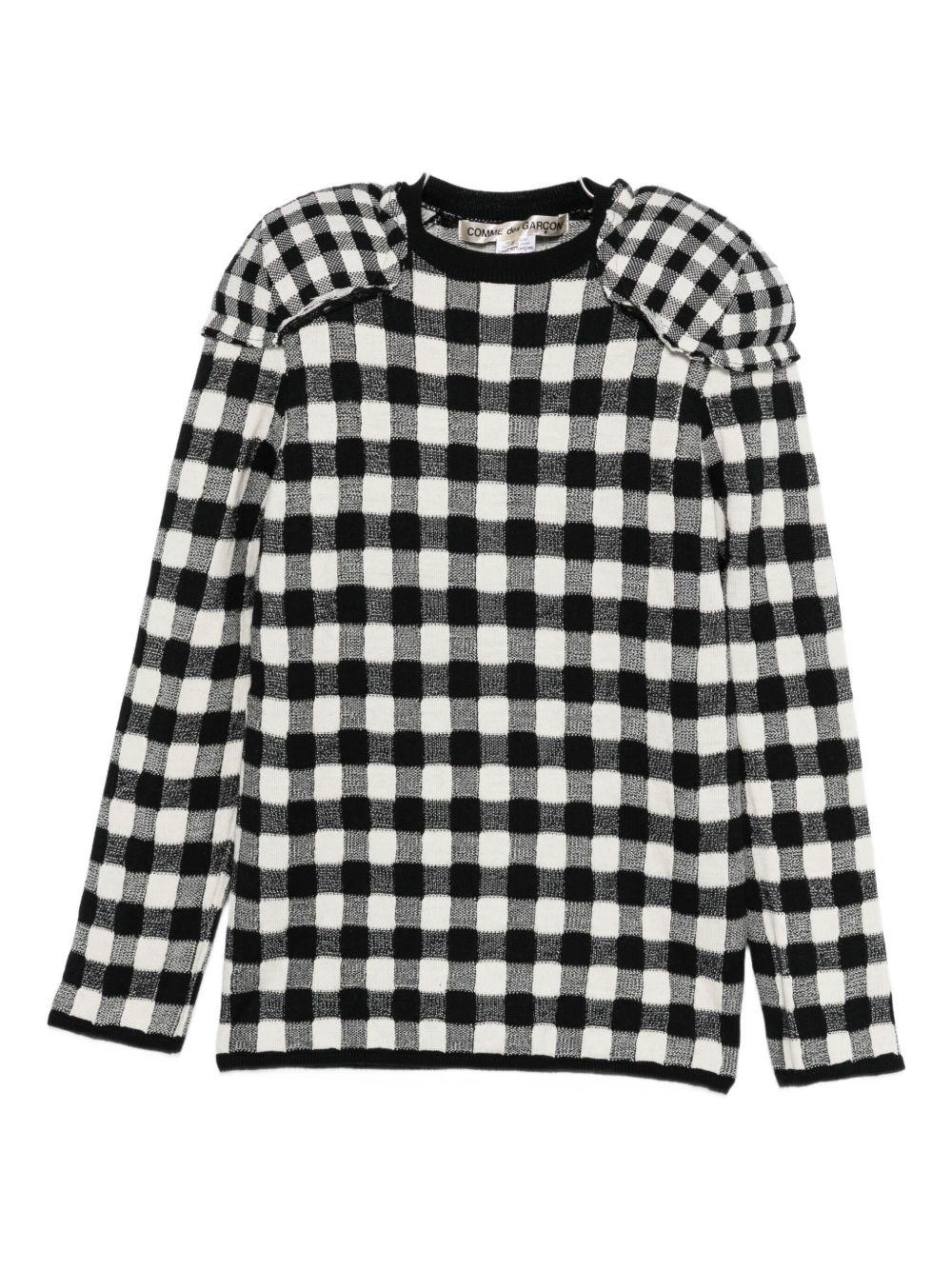 Maglia con spalline in bianco e nero Comme Des Garçons - donna 