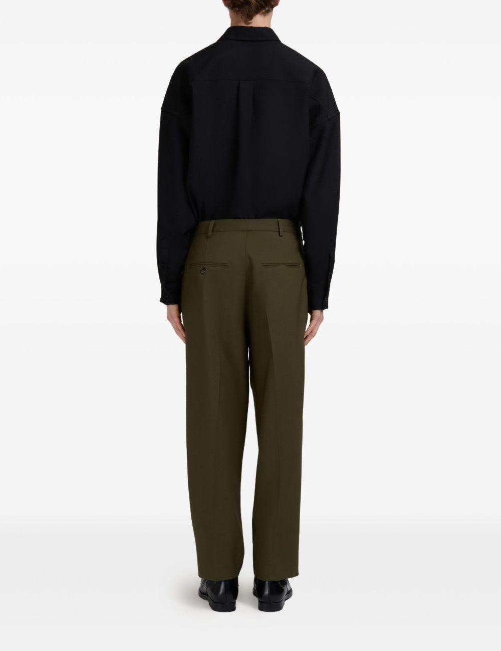 Pantaloni dritti in verde militare Marni - uomo 
