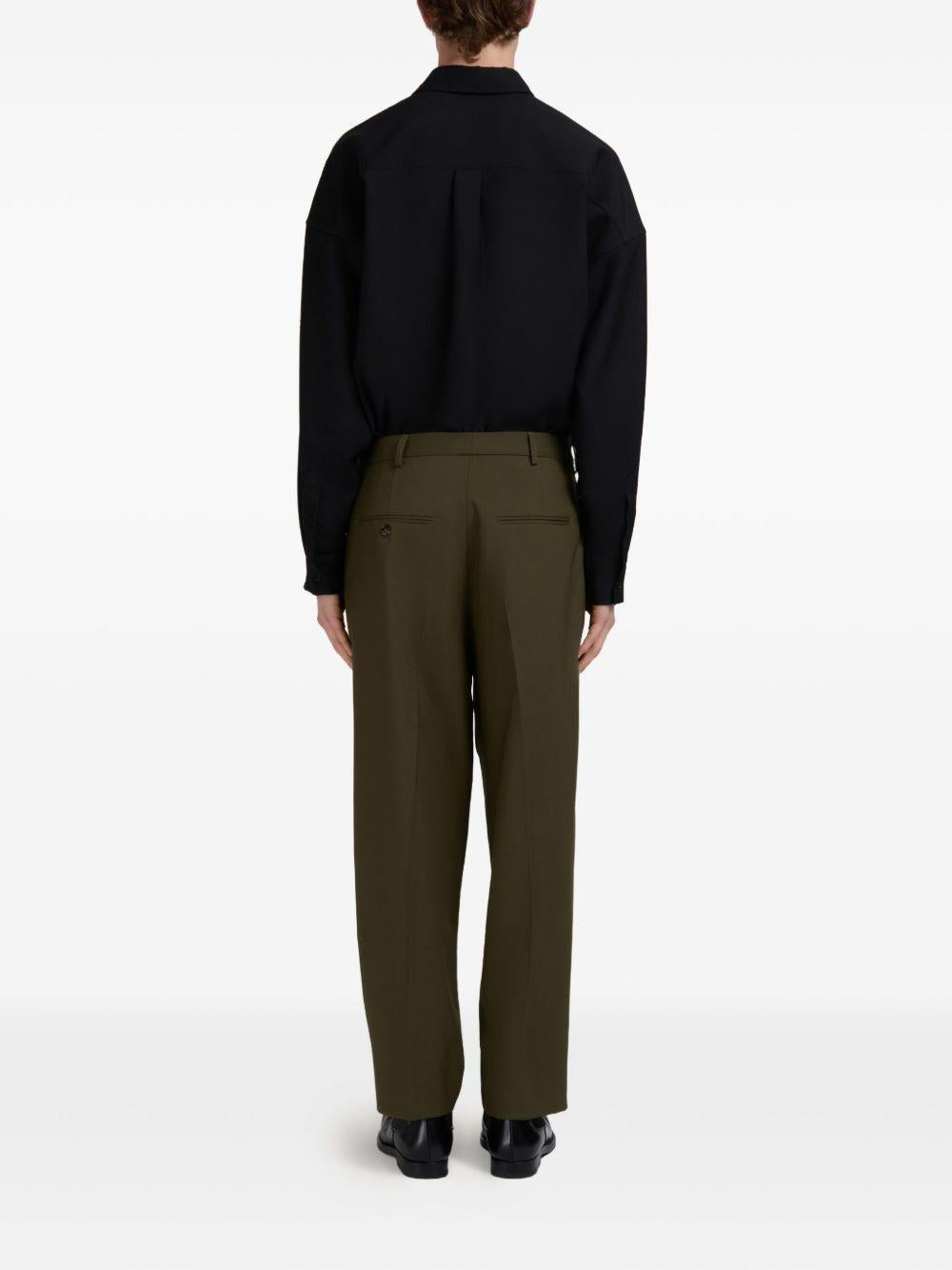 Pantaloni dritti in verde militare Marni - uomo 