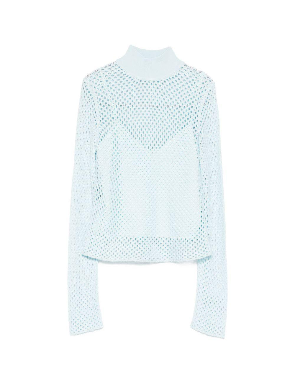 Top a collo alto e maniche lunghe in azzurro Simkhai - donna 