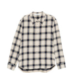 Camicia a maniche lunghe a quadri WES in blu e beige Sefr - uomo 
