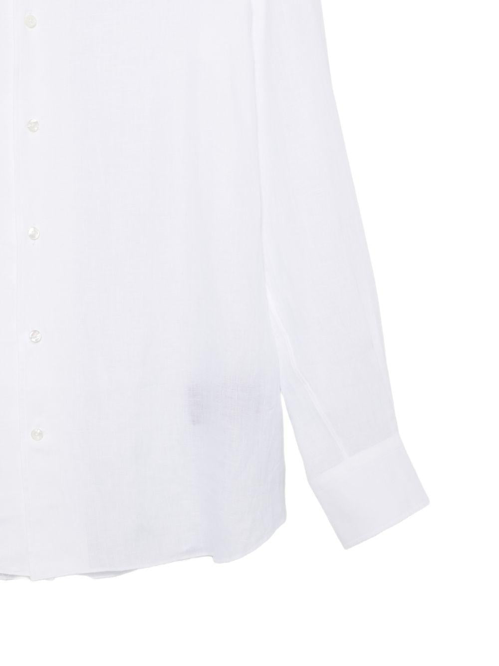 Camicia a maniche lunghe con bottoni in bianco Zegna - uomo 