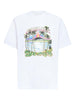 T-shirt con stampa in bianco Casablanca - uomo