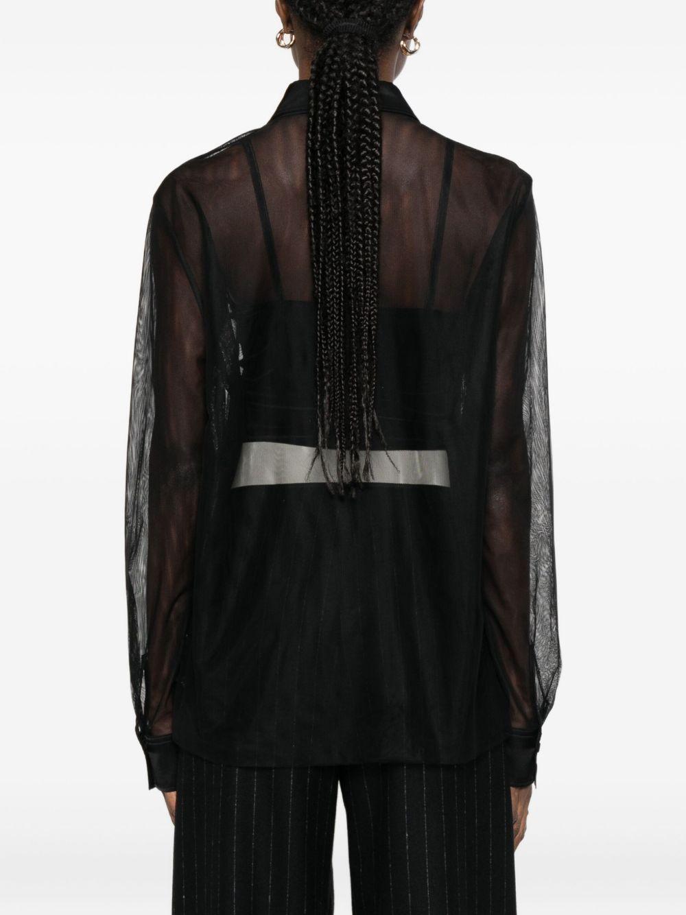 Camicia semi trasparente in nero Forte forte - donna 