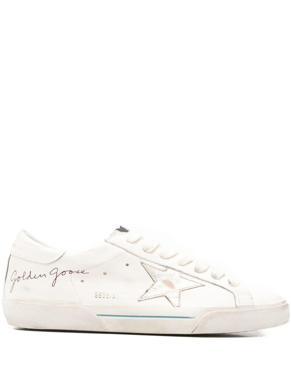 Sneakers in pelle super-star in bianco Golden goose - uomo 