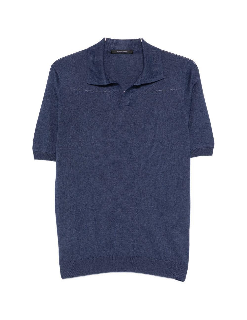 Polo a maniche corte keith in blu Tagliatore - uomo 