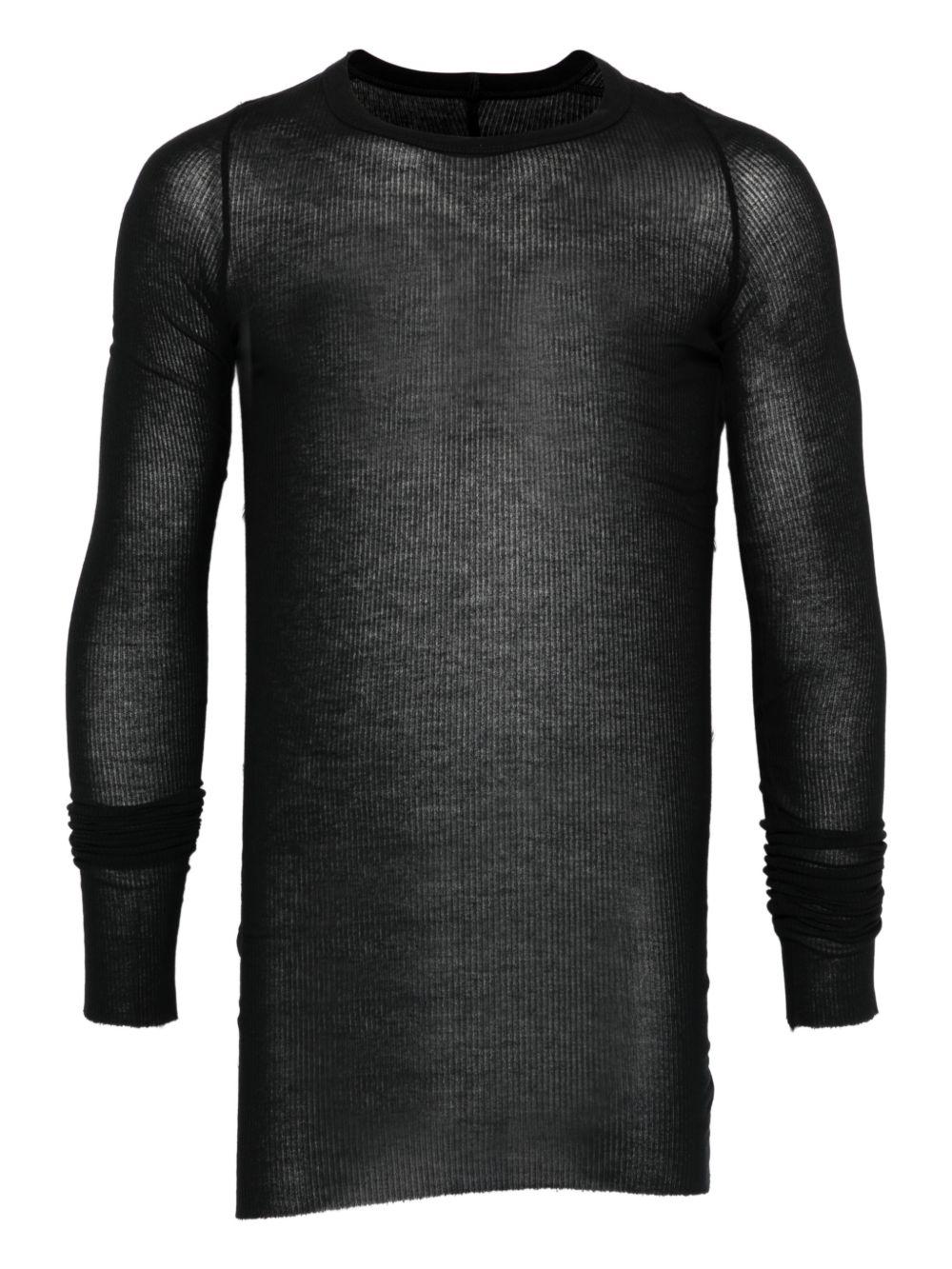 T-shirt a maniche lunghe in nero Rick owens - uomo 