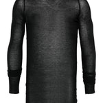 T-shirt a maniche lunghe in nero Rick owens - uomo 