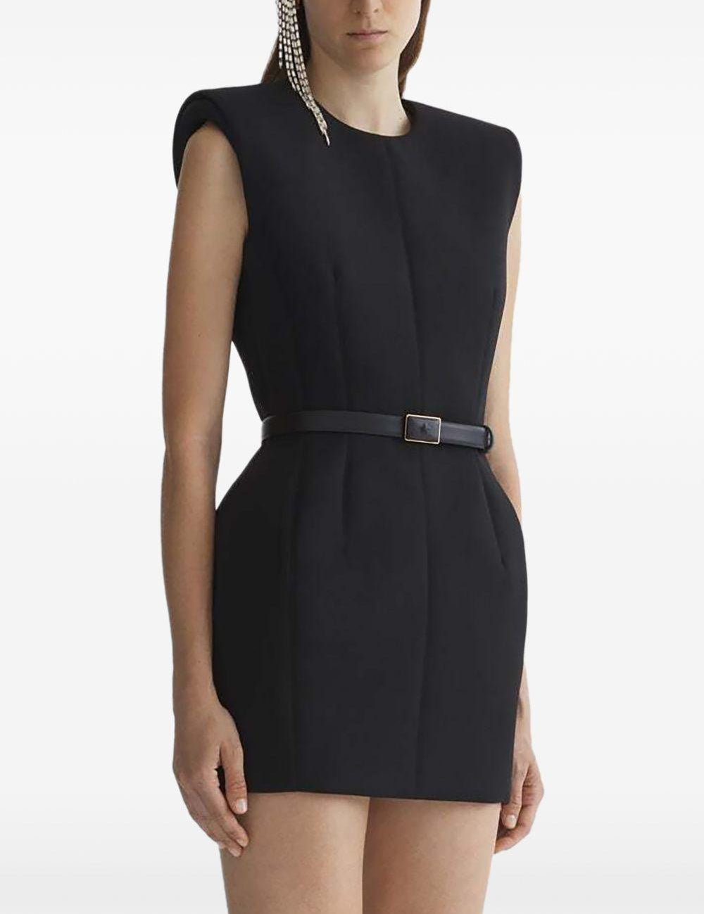 Abito stockman con spalline in nero Mugler - donna 
