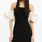Abito lungo con maniche a palloncino in nero Rotate holiday - donna 
