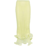 Gonna midi con doppio orlo arricciato in giallo Simkhai - donna 