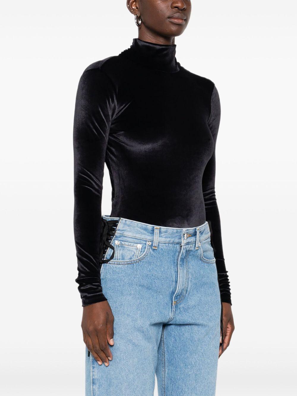 Body a collo alto in nero Mugler - donna 