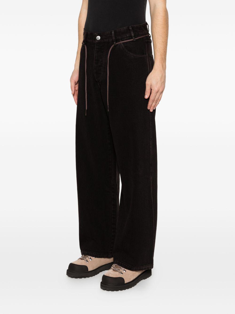 Jeans con coulisse in nero Song for the mute - uomo 