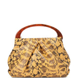 Borsa con stampa animalier in giallo 