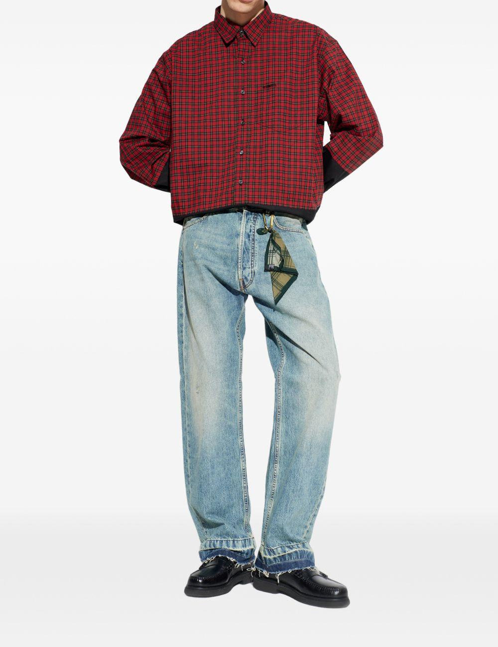 Jeans con bottoni sfilacciati in blu Darkpark - uomo 