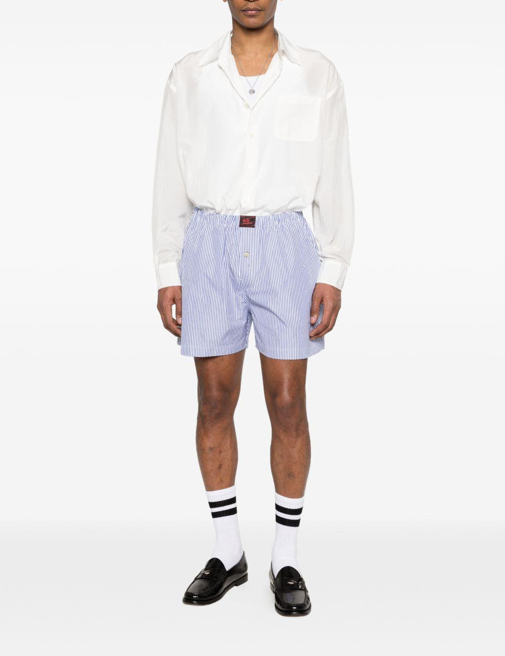 Shorts a righe in blu Willy chavarria - uomo 