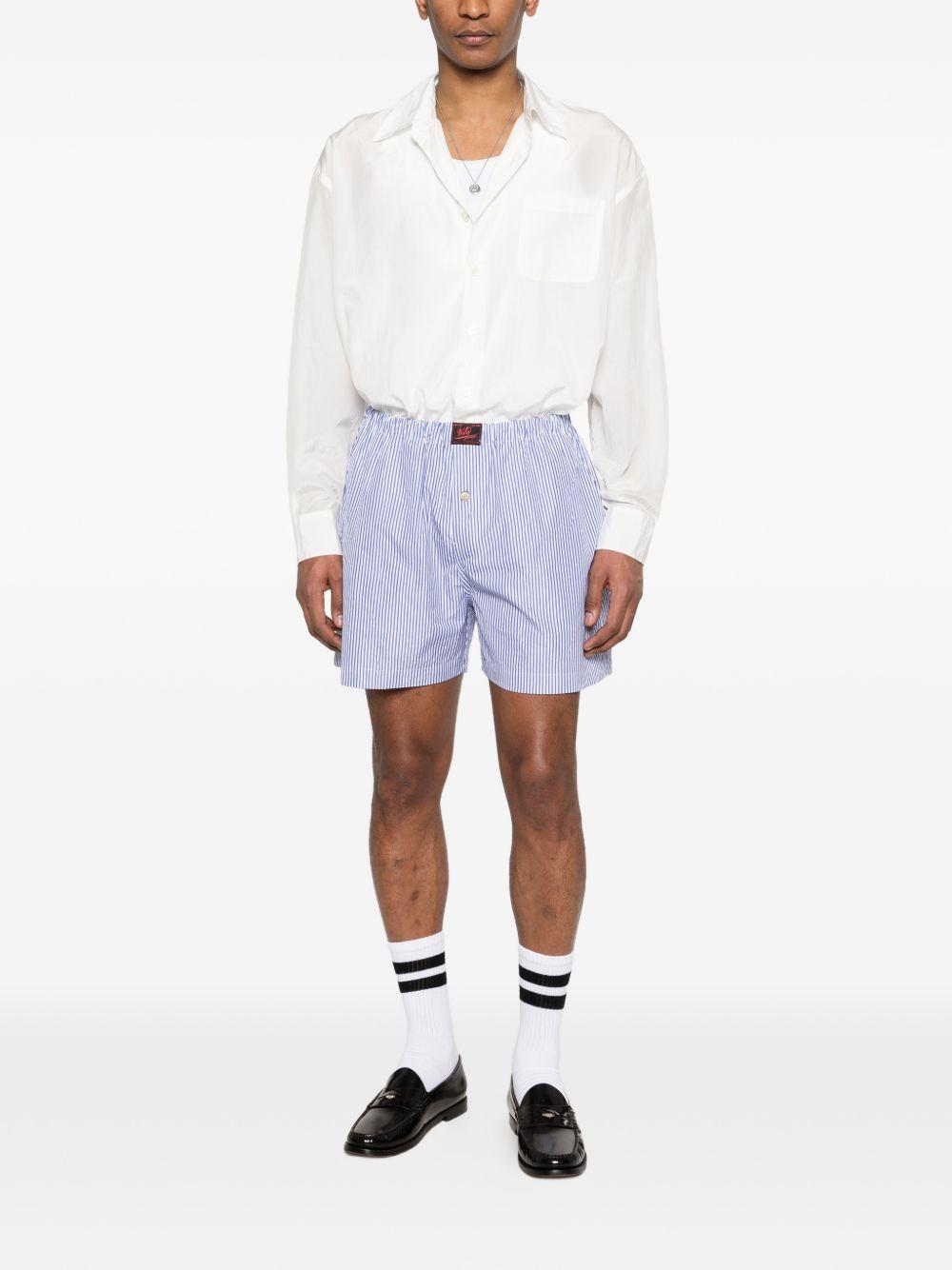 Shorts a righe in blu Willy chavarria - uomo 